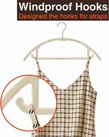 Cintre simple robuste sans épaules de pression avec crochets dorés floqués antidérapants, gain de place, pour armoire, hôtel, organisateur de placard