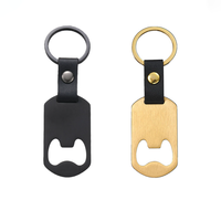Porte-clés en métal Ouvre-bouteille Blancs Porte-clés en acier inoxydable personnalisé avec gravure et sublimation au laser