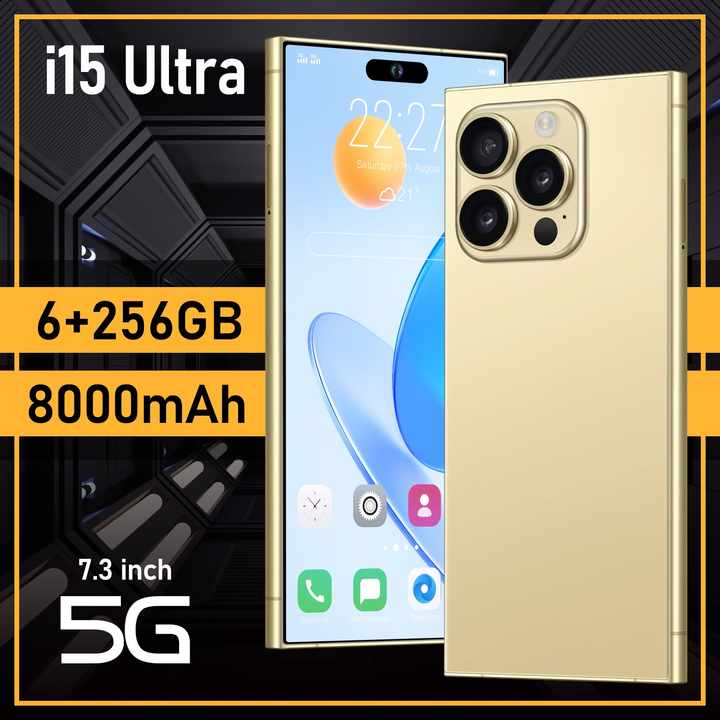 Best Selling original I15 ULTRA 6GB+256GB 7.3 Inch 5G Smartphone 72MP