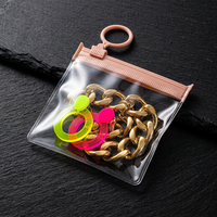 Sacs coulissants mini transparents en gros avec fermeture éclair lisse pour l'emballage de bijoux et petits accessoires – Vente directe usine