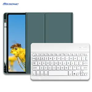 Capa de teclado sem fio de silicone pu, capa de celular para teclado de tablet e ipad 10th gen 10.9 polegadas 2022, à prova de choque