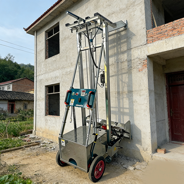 Small Indoor Fully Automatic Wall Repair Cement Smoothing Machine Plastering Machine