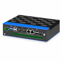 Mini PC industriel embarqué sans ventilateur X86 sur rail DIN, 14e génération, Ultra 5-125U, 2 ports LAN, pour applications IA en usine