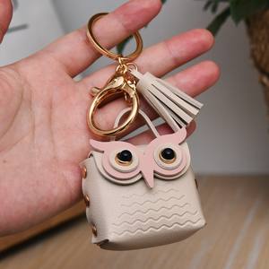 Personnalisé Petit 3D Anime PU Cuir Porte-clés Pochette Sac Mini Peluche Sac À Dos Animal Jouet Anneau Accessoires En Gros - Product Image 3