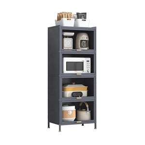 Estante de Almacenamiento de Cocina de Tres Niveles Three Arrows, Mueble de Acero de 4 Niveles, Aparador para Horno de Microondas - Product Image 5