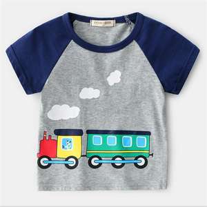 Ropa al por Mayor para Niños Coreanos, Camiseta de Algodón con Diseño de Auto, de Fábrica China - Product Image 3