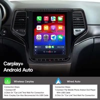 Autoradio GPS multimédia Android 14 STWEI 12,1 pouces pour Jeep Grand Cherokee WK2 2014-2019, écran style Tesla, CarPlay