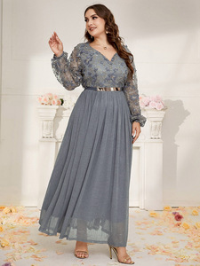 R10881S – robe longue <span class=keywords><strong>grande</strong></span> <span class=keywords><strong>taille</strong></span> pour femme, tenue de soirée musulmane <span class=keywords><strong>Chic</strong></span> et élégante, de luxe, <span class=keywords><strong>grande</strong></span> <span class=keywords><strong>taille</strong></span>, collection printemps 2022 - Product Image 4