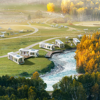 Maison capsule spatiale en acier au design moderne R38, cabine intelligente préfabriquée avec double balcon, alimentée à l'énergie solaire, pour usage familial, hôtelier ou bureautique