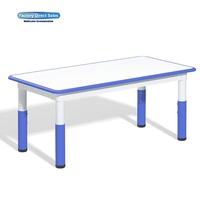 Bureau d'école ergonomique en plastique de conception moderne Bo Jiao pour les élèves de maternelle, hauteur réglable, table écologique