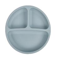Plaque en silicone à compartiment Base d'aspiration divisée plat pour tout-petits sans BPA facile à nettoyer passe au micro-ondes plateau de repas pour bébé ensemble d'assiettes d'alimentation