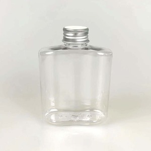 Bouteille de boisson en plastique PET carrée personnalisée de 250 ml à fond lisse avec bouchons à vis en aluminium pour jus de fruits - Product Image 4