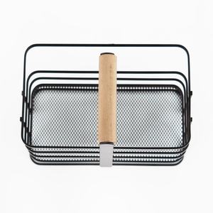 Nhà Bếp Gia Vị Tổ Chức Đồ Dùng Caddy Lưu Trữ Giỏ Kim Loại Đồ Dùng Có Tay Cầm - Product Image 6