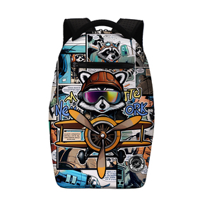 Mochila Piloto de Mapache Económica, Directo de Fábrica y OEM/ODM, Mochila Escolar Impermeable Plegable de PVC con Bolsillos Ocultos - Product Image 1