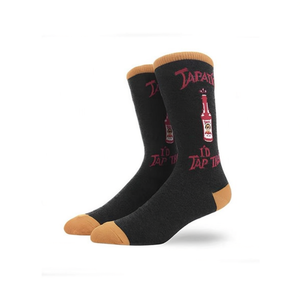 Calcetines de media pantorrilla para hombre 40-45 negros con diseño de cerveza para uso casual - Product Image 1