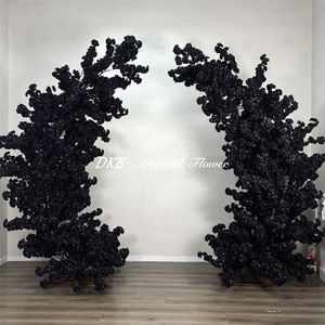 Hermosos árboles de cerezo negro hechos a mano y arco de flores artificiales, planta decorativa para exteriores - Product Image 3