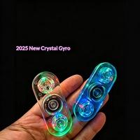 Fidget Spinner LED avec logo personnalisé, jouet lumineux pour les doigts, spinner lumineux, spinner manuel, réduction du stress, soulagement de l'anxiété