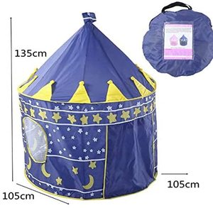 High Quality Indoor Outdoor Playhouse Castle Blue Pop up Teepee Kids Play Tent Sports Toy Polyester Easy Foldable - Product Image 2