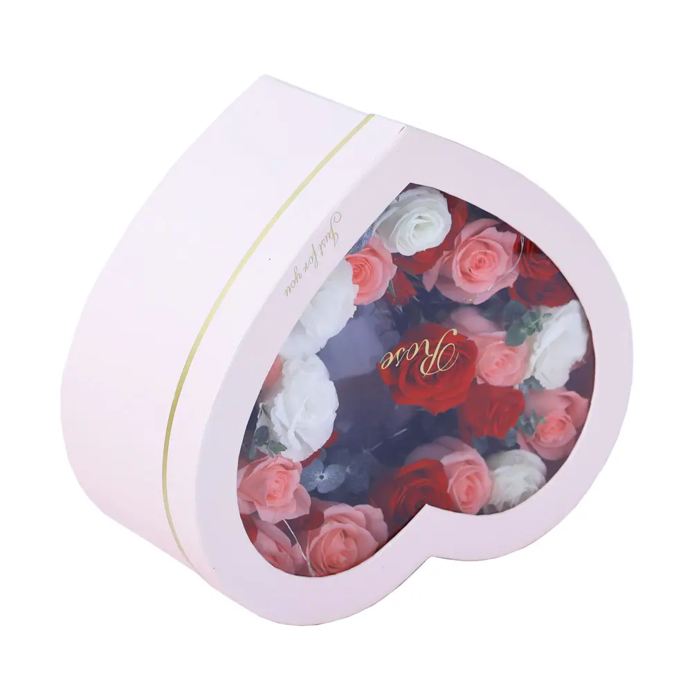 Caixas de papel para presente de buquê de flores por atacado para embalagens de arranjos de flores