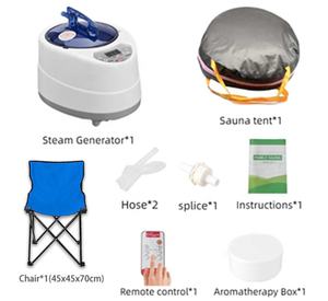 VIGFIT ポータブル折りたたみ式スチームサウナ ポリエステル繊維製 73x73x130cm 全身ホームリラクゼーション用 - Product Image 6