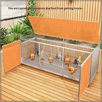 Jaula de Gallinas de Hierro Encriptada, Tamaño Grande, para Exteriores, Cría de Pollos y Patos, Limpieza Automática de Estiércol para Todas las Estaciones