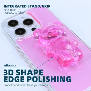 Bear Clear TPU Accessories OEM Transparent <b>Phone</b> Mobile <b>Grips</b> Cases for iphone 14 Pro Max TPU <b>Phone</b> Case - Product Image 4