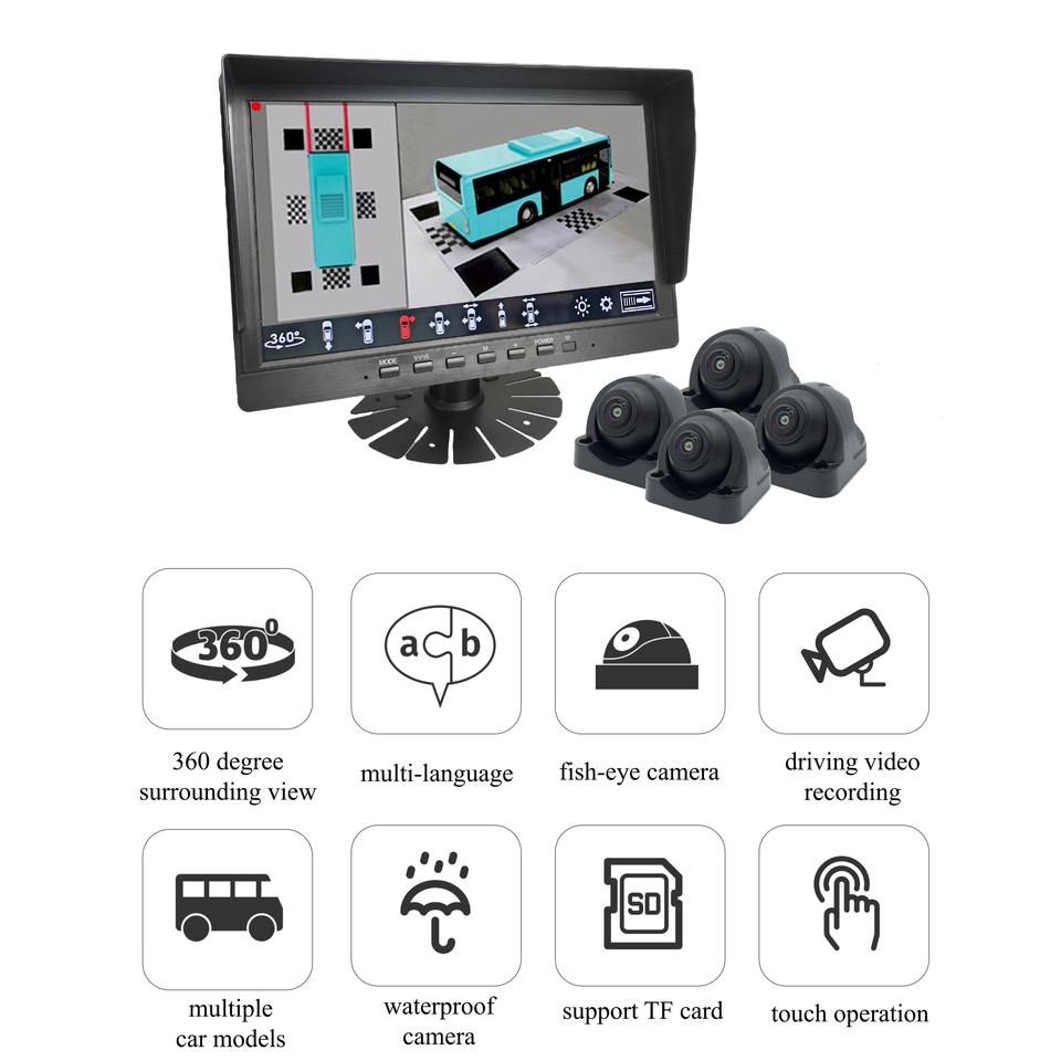 4 Channel Reverse Camera 4 channel hd rear view camera system for trucks with parking sensors ...
