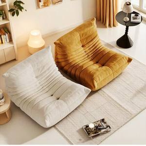 أريكة سيراميك عصرية بسيطة على شكل يرقة مخصصة لغرف النوم أو غرف المعيشة أو الشرفات، مقعد فردي - Product Image 4