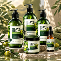 Ensemble de soins nourrissants pour cheveux et corps à l'huile d'olive, lot de 5 pièces, fabrication OEM ODM sous marque privée