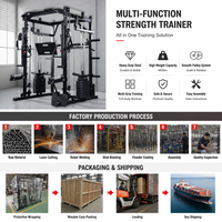 Machine Smith tout-en-un, appareil d'entraînement fonctionnel, cage à squats, crossover de câbles, presse à jambes, multi-stations, usage commercial, équipement de fitness pour salle de sport