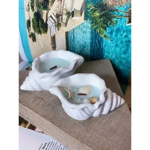 เทียนกลิ่นโอเชียนวิสเปอร์ในเปลือกเจสมอนไนต์เพื่อบรรยากาศสงบสุข - Product Image 4