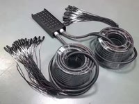 Boîte de câbles de scène à 32 canaux, 2 câbles principaux, câble DMX audio De Y Power Snake XLR mâle vers femelle, multi-microphone