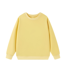 เสื้อสเวตเชิ้ตผ้าฟลีซคอกลมทรงปกติสีเหลืองสำหรับผู้หญิง สไตล์เรียบง่าย สวมใส่สบาย ขายส่งสำหรับร้านบูติกในสหรัฐอเมริกา สหราชอาณาจักร และยุโรป - Product Image 1