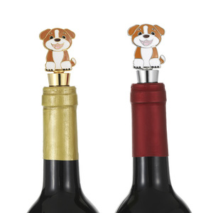 Ensemble de 2 bouchons de bouteille de vin en forme de chiot, accessoires de vin pour sceller les bouteilles, idéal pour un cadeau de fête - Product Image 2