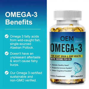 WELLBODY Cápsulas Blandas de Aceite de Pescado Halal de Gran Venta OEM/ODM Suplementos de Omega 3 y Vitamina E para Soporte Inmunológico, Corazón y Articulaciones para Adultos - Product Image 4