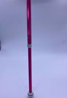 Canne réglable en alliage d'aluminium, pliable, légère, avec poignée en plastique, pour personnes malvoyantes, 7 à 9 sections, durable