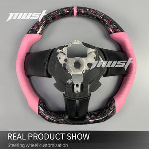 Volant personnalisé en fibre de carbone forgée rose pour <span class=keywords><strong>Ford</strong></span> <span class=keywords><strong>Mustang</strong></span> S197 2005-2014 GT Coupé GT500KR Shelby Amélioration de l'intérieur de la voiture - Product Image 5