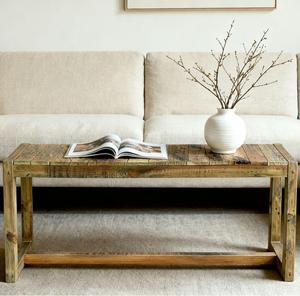 Xz-gỗ 250013 rắn mộc mạc kết cấu phòng khách khai hoang gỗ Bàn cà phê - Product Image 1