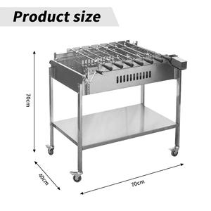 Rôtissoire à charbon en acier inoxydable pour barbecue chypriote à très grande échelle - Product Image 3