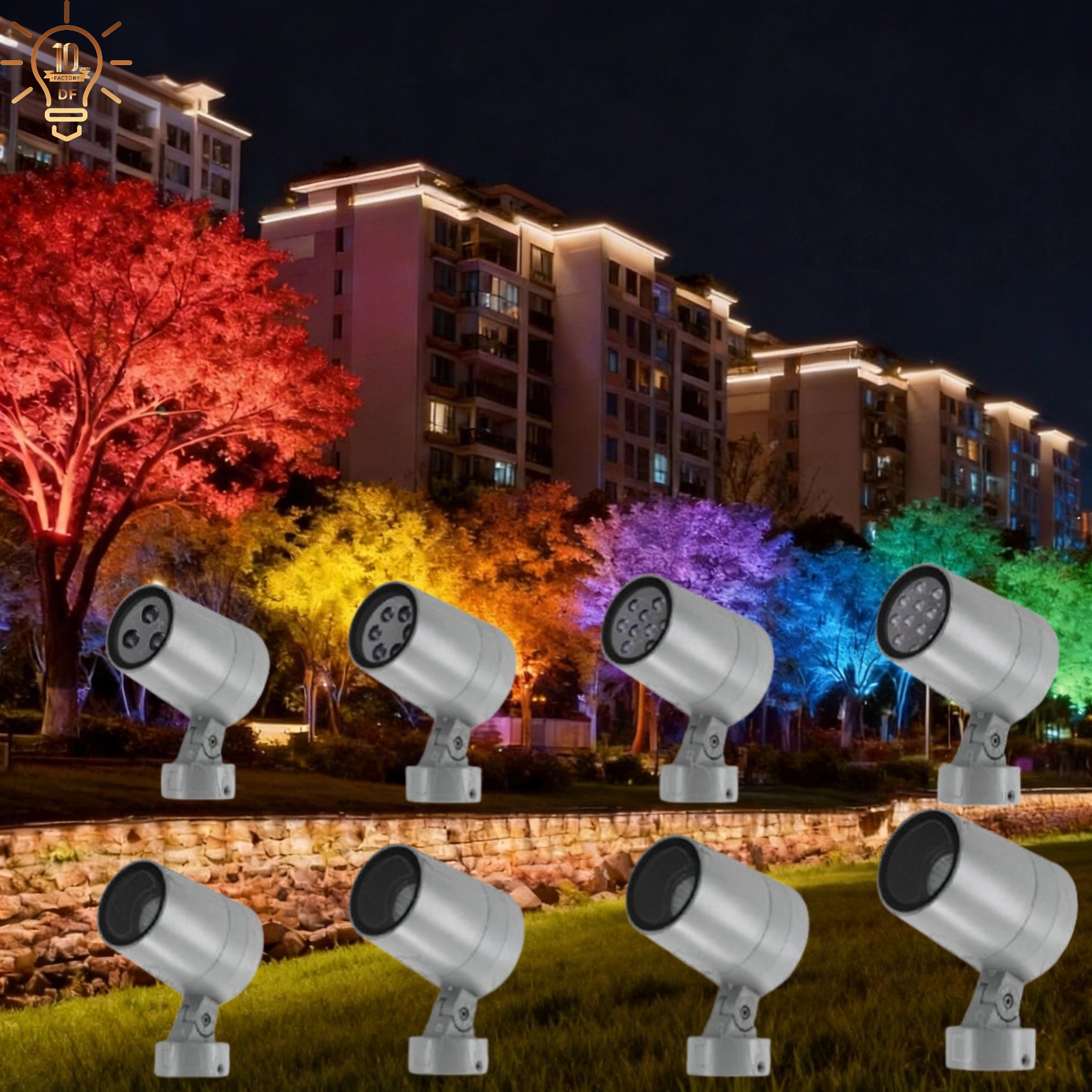 IP65 Waterproof LED Landscape Lights - Aluminum Alloy Spotlights for Wall Mount, Inground & Tree Lighting
