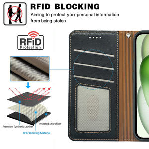 Rétro Rfid Blocage Titulaire De La Carte Magnétique Téléphone Cas Pour <span class=keywords><strong>Vivo</strong></span> Y75 Y36 Y27 Y3S X100s V19 Folio Portefeuille Couverture En Cuir - Product Image 3