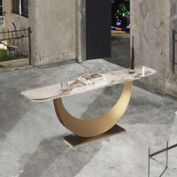 Table console en métal moderne et simple de style nordique pour salon, chambre, couloir, porche d'appartement ou d'hôtel, facile à nettoyer, mobilier de maison