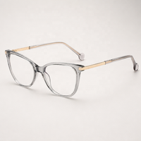 Lunettes optiques carrées pour femmes en TR90 avec détails de branches en métal, montures de lunettes en acétate pour femmes, montures optiques en TR90