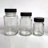 60ml 75ml 100ml pharmaceutique clair large bouche pilule capsule bouteille médecine verre tablette pots