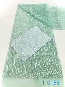 Cao Thời Trang Pháp <span class=keywords><strong>Net</strong></span> Ren Sequins Ren Vải Sang Trọng Đính Cườm Bridal Vải Hạt Ren Vải Cho Đám Cưới Mới Nhất Thiết Kế - Product Image 2