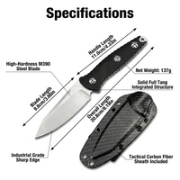 Couteau à lame fixe en acier 8Cr13Mov, manche en nylon, tactique, camping, survie, bricolage, pointe tombante, fabricant sur mesure, 3mm, 20.8cm de haut