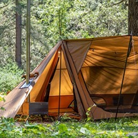 Carpa de 4 Estaciones Personalizada OEM 70D Ripstop con Abertura para Estufa, Refugio Impermeable para Bushcraft, para Marcas de Actividades al Aire Libre