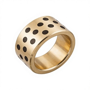 JDB Douille en <span class=keywords><strong>laiton</strong></span> autolubrifiante sans huile, diamètre intérieur 12 mm, type colonne droite, roulement résistant à l'usure pour guide de moule - Product Image 1
