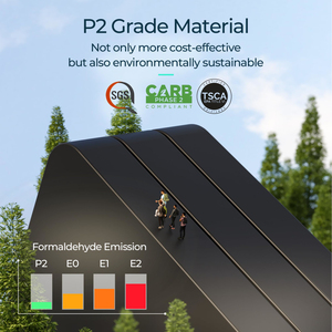 Cassettiera nera a 5 cassetti, cassettiera moderna con ampi cassetti, Organizer in legno per camera da letto o soggiorno - Product Image 3