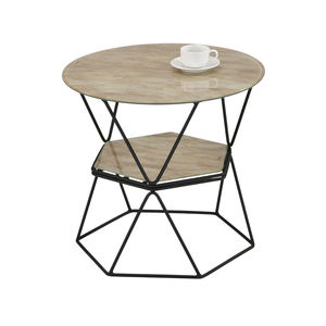 Tables basses TMG-A105 minimalistes rondes en verre trempé Table d'appoint en marbre pour salon meubles de maison - Product Image 1